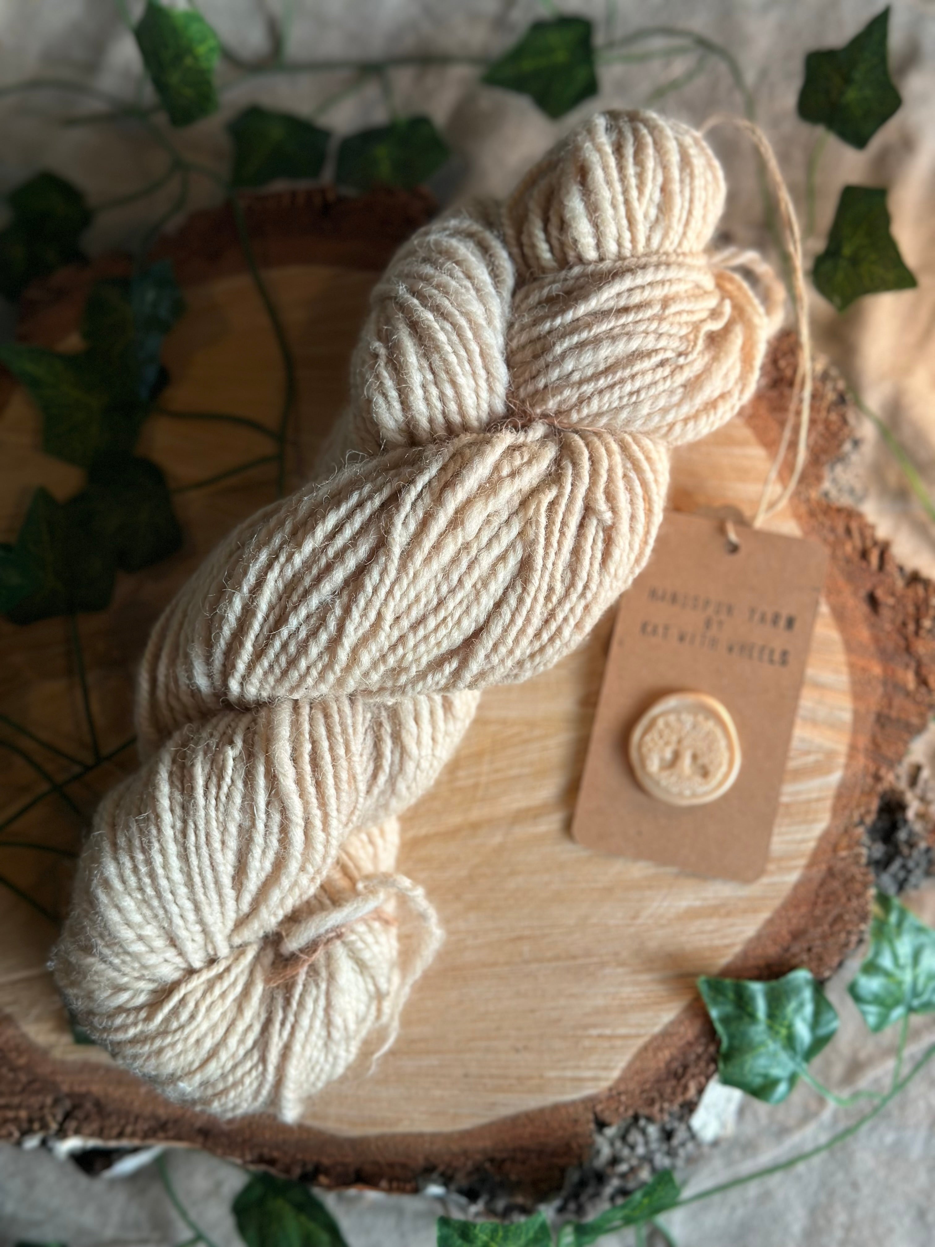 Avocado pit yarn - hand dyed hand spun worsted yarn 100g 135m
