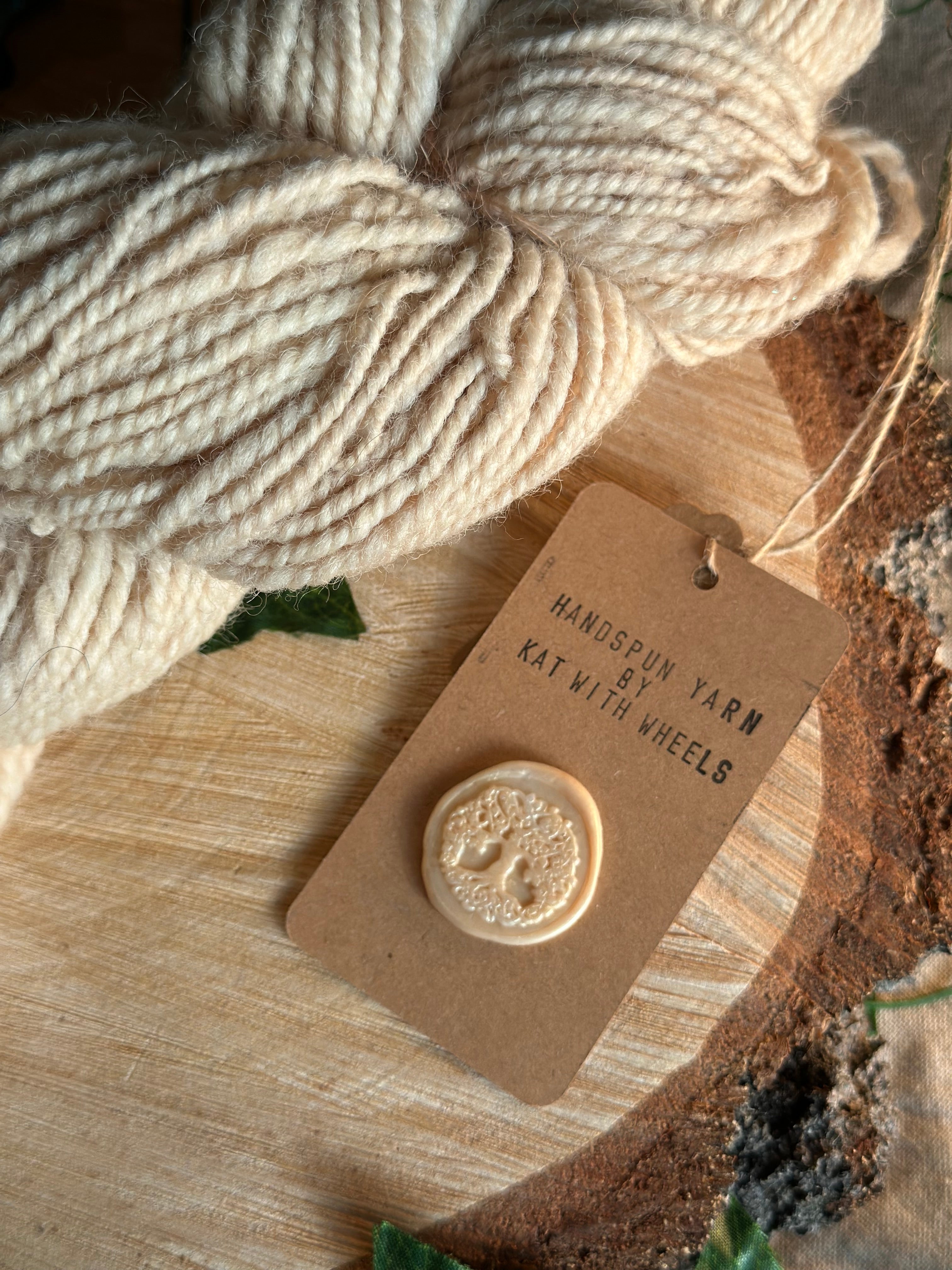 Avocado pit yarn - hand dyed hand spun worsted yarn 100g 135m