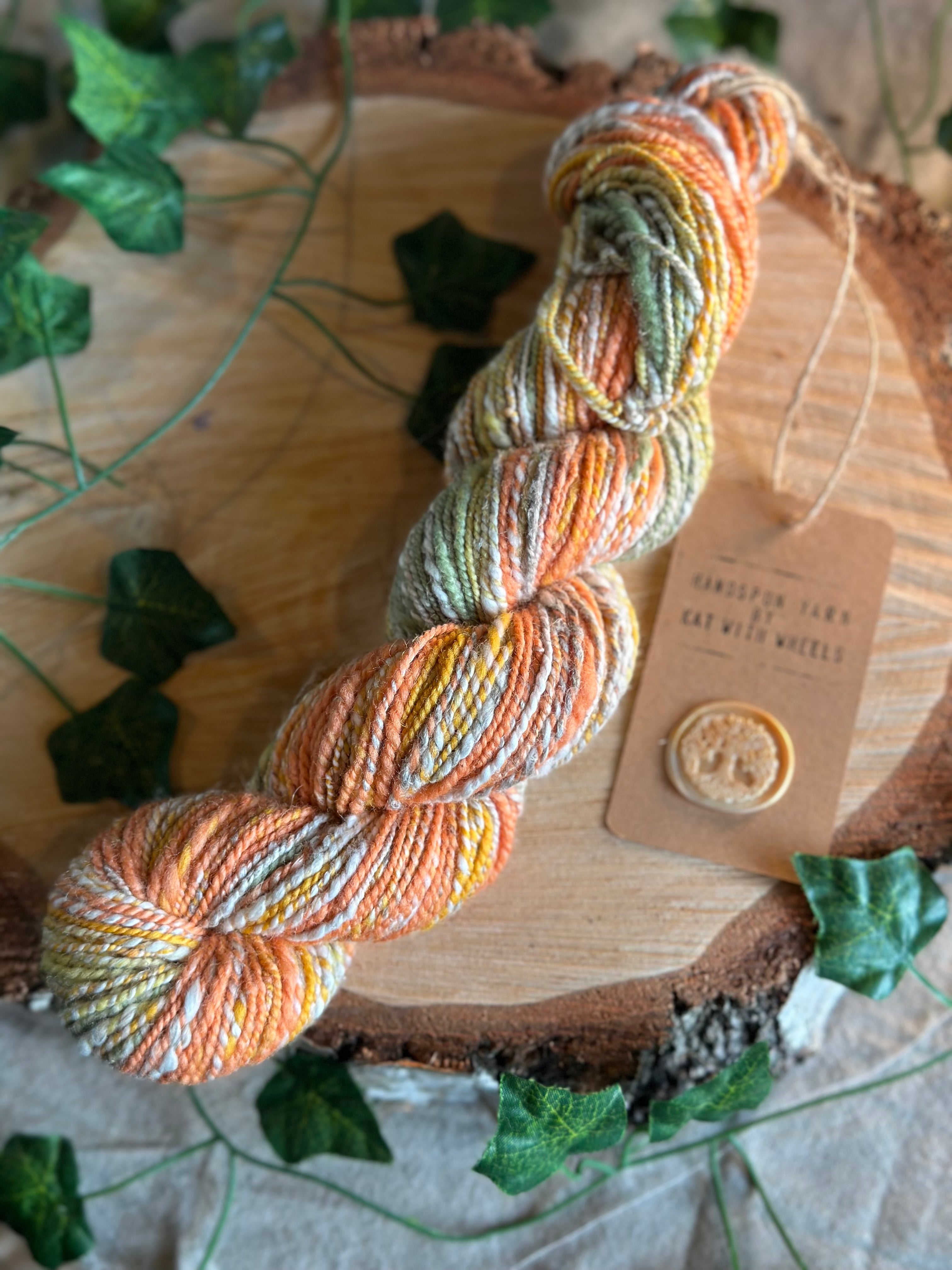Peach runtz 2- Hand-spun DK yarn