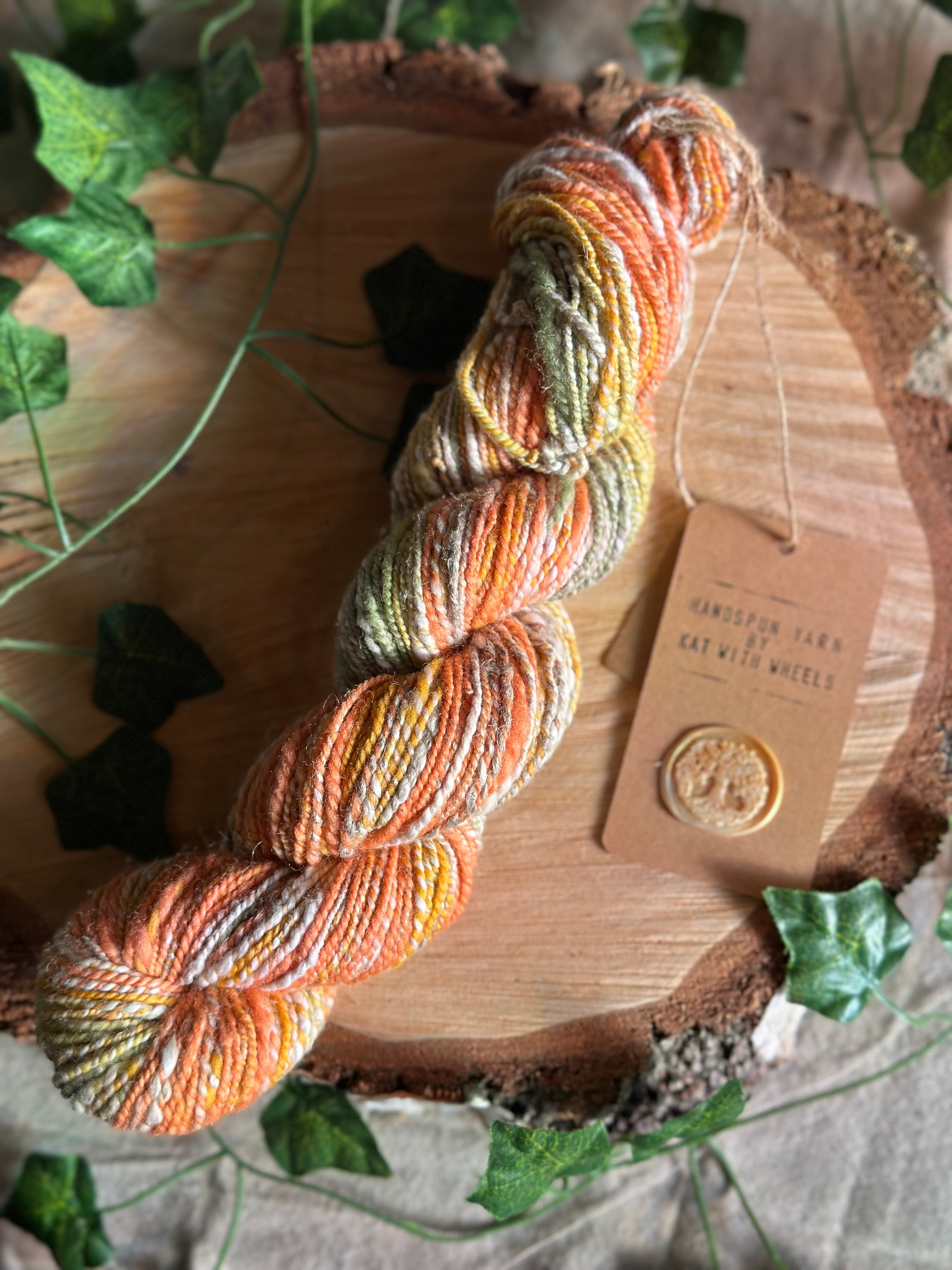 Peach runtz 2- Hand-spun DK yarn
