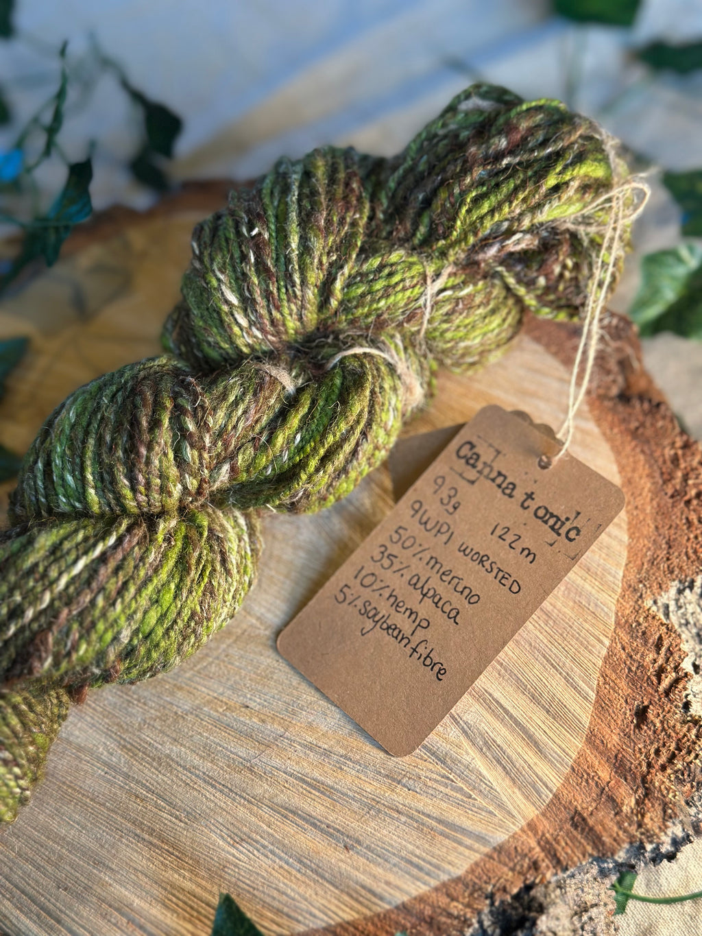 Cannatonic - Hand-spun worsted yarn