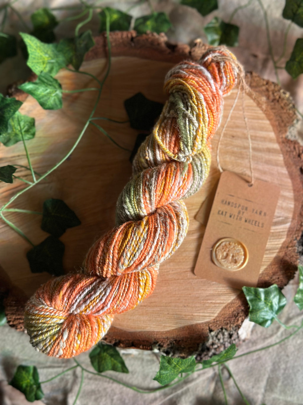 Peach runtz 2- Hand-spun DK yarn