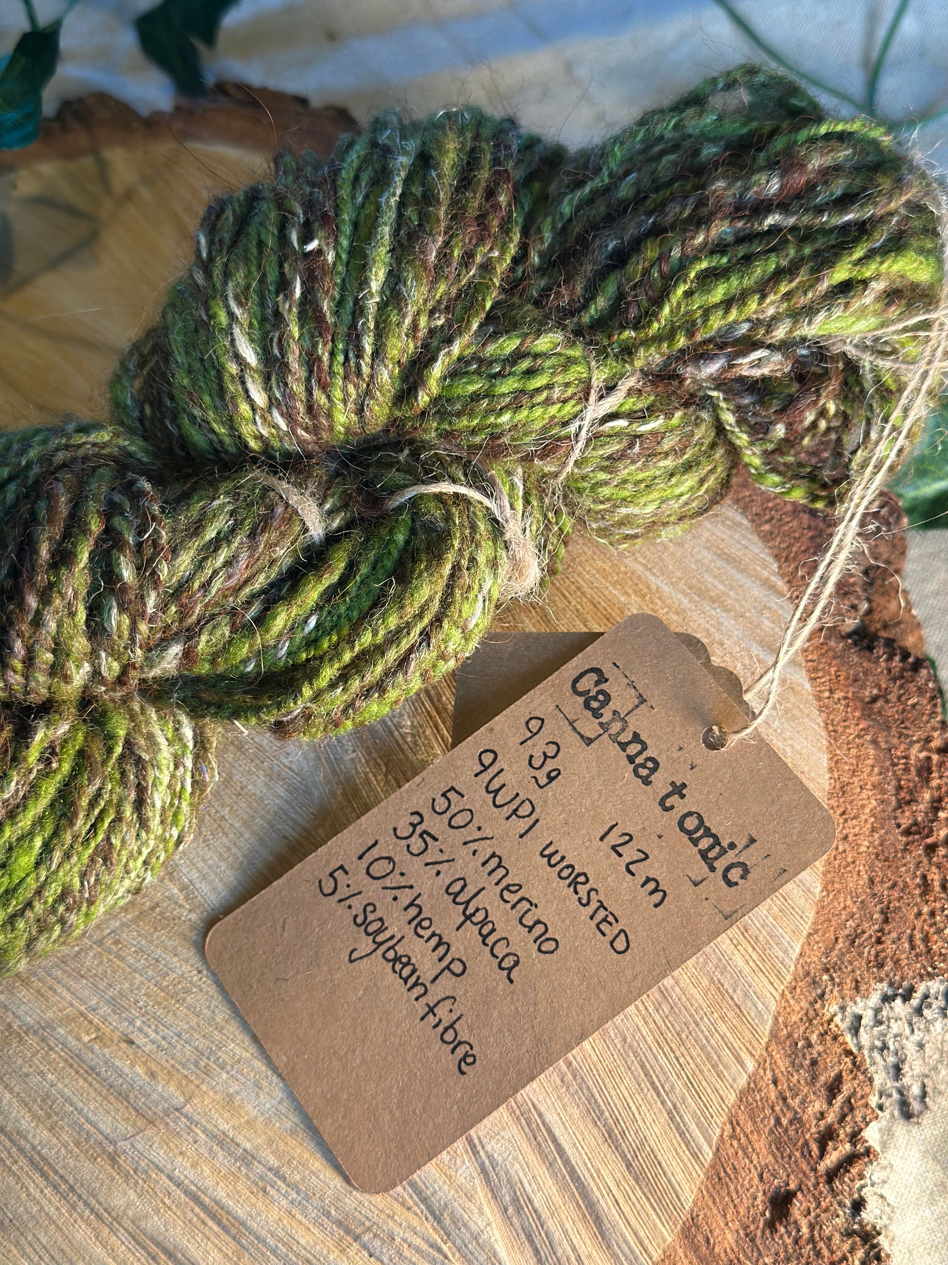 Cannatonic - Hand-spun worsted yarn