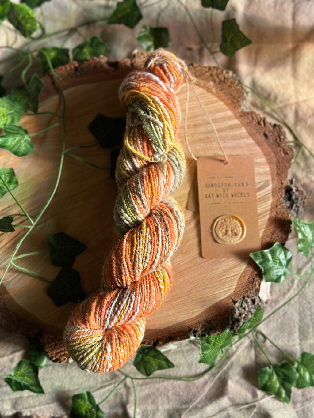 Peach runtz 2- Hand-spun DK yarn