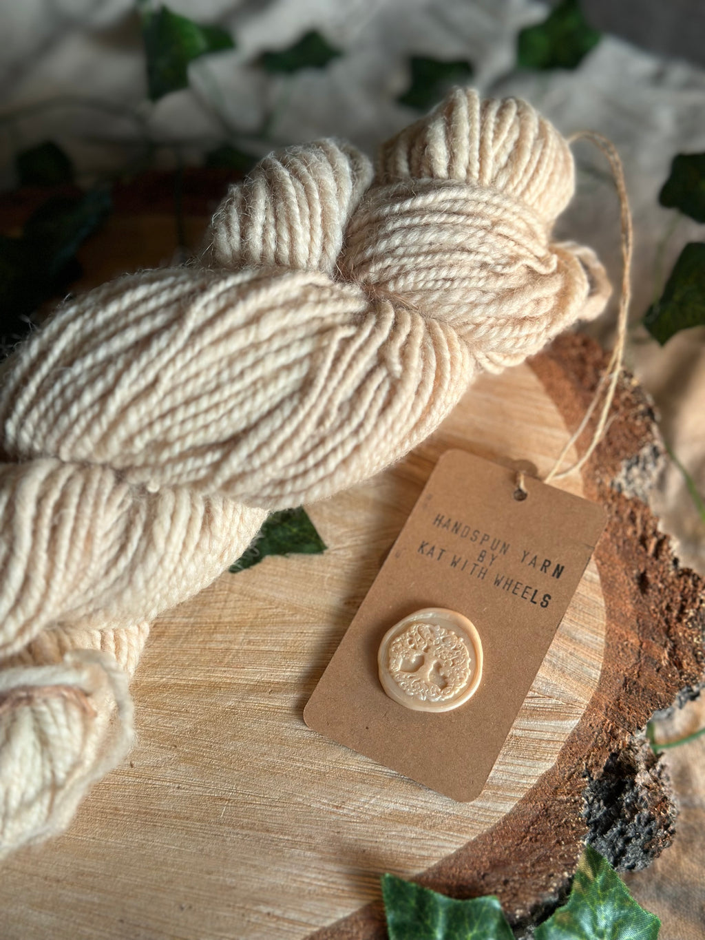 Avocado pit yarn - hand dyed hand spun worsted yarn 100g 135m