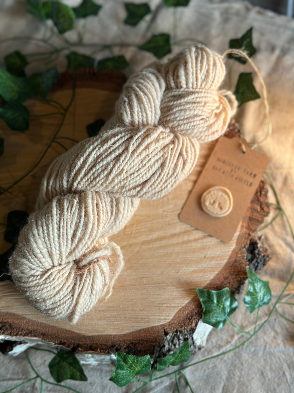 Avocado pit yarn - hand dyed hand spun worsted yarn 100g 135m