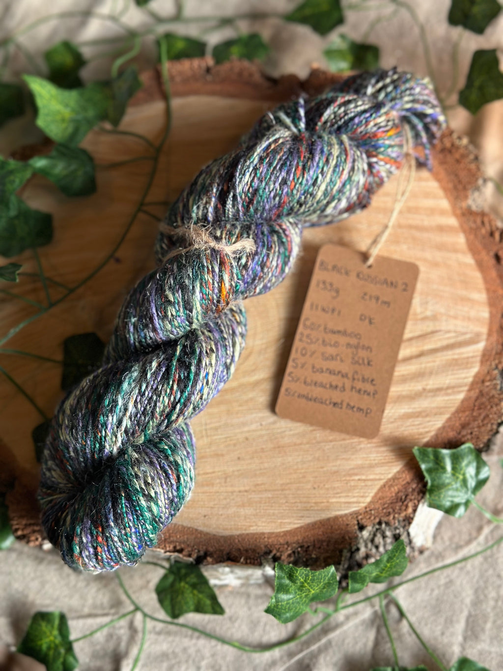 Black Russian 2 - Hand-spun sport yarn