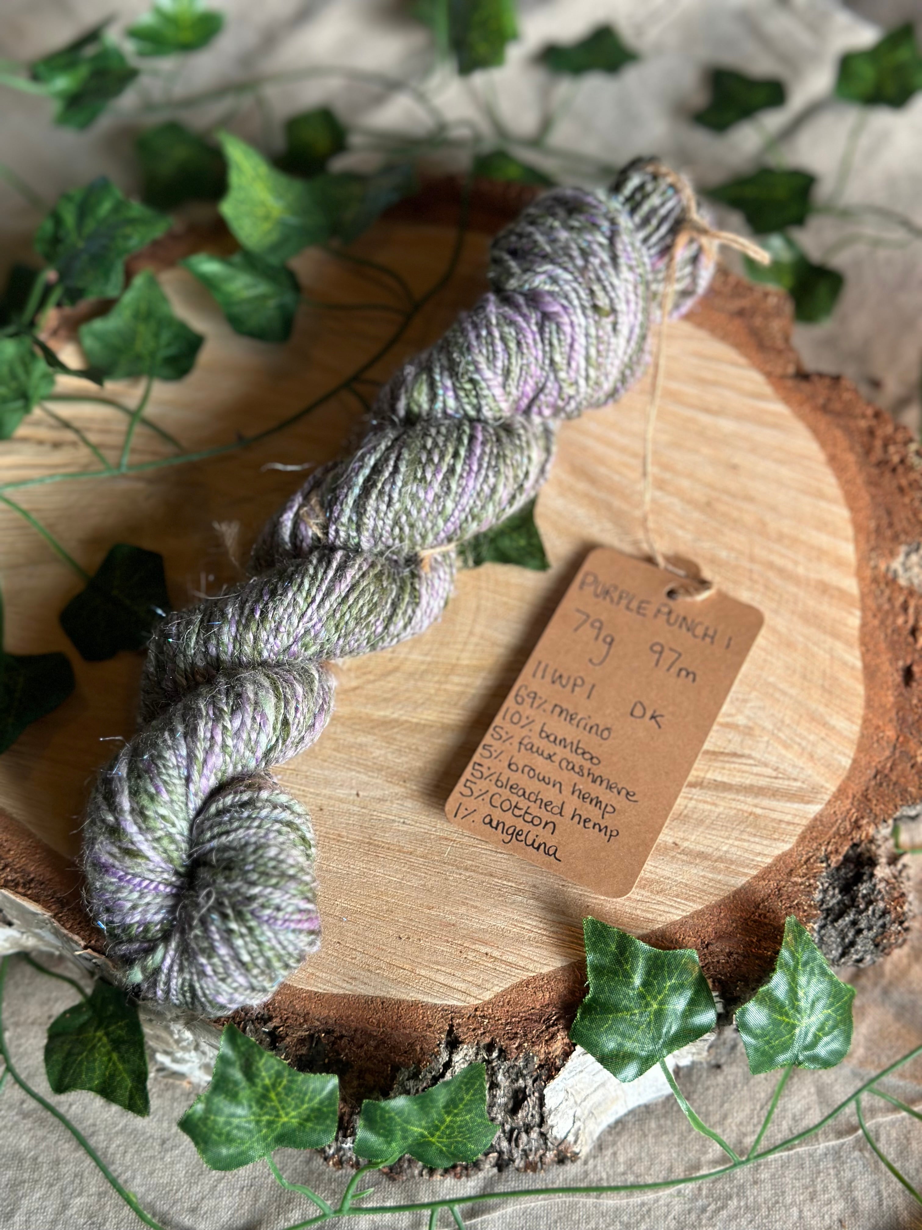 Purple Punch 1 - Hand-spun DK yarn