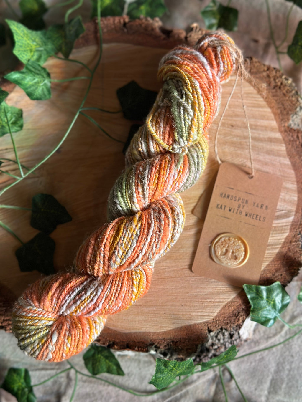 Peach runtz 2- Hand-spun DK yarn