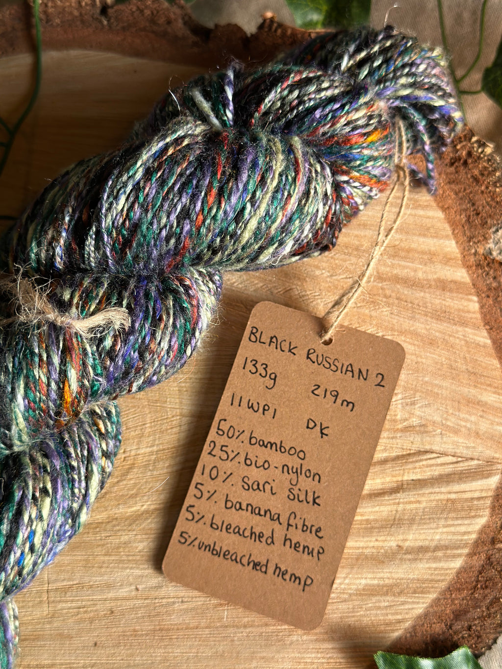 Black Russian 2 - Hand-spun sport yarn