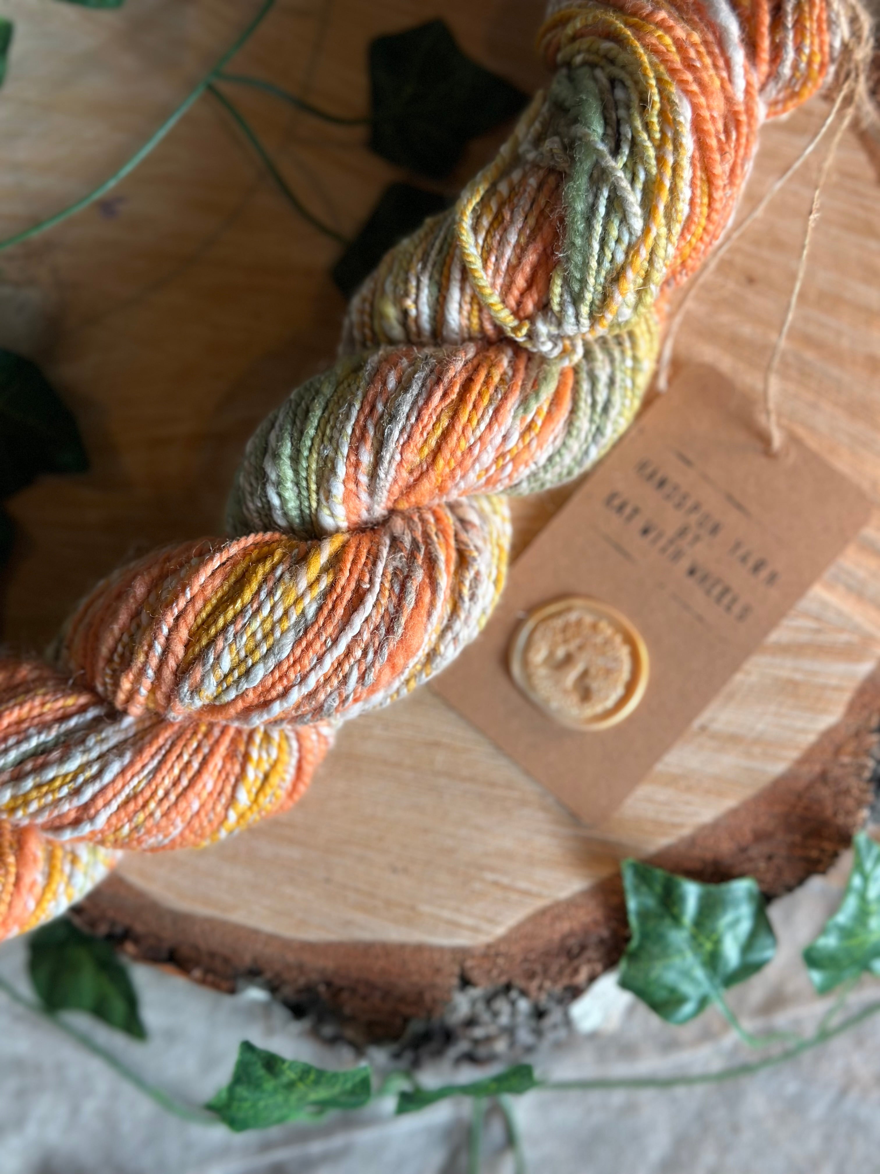 Peach runtz 2- Hand-spun DK yarn