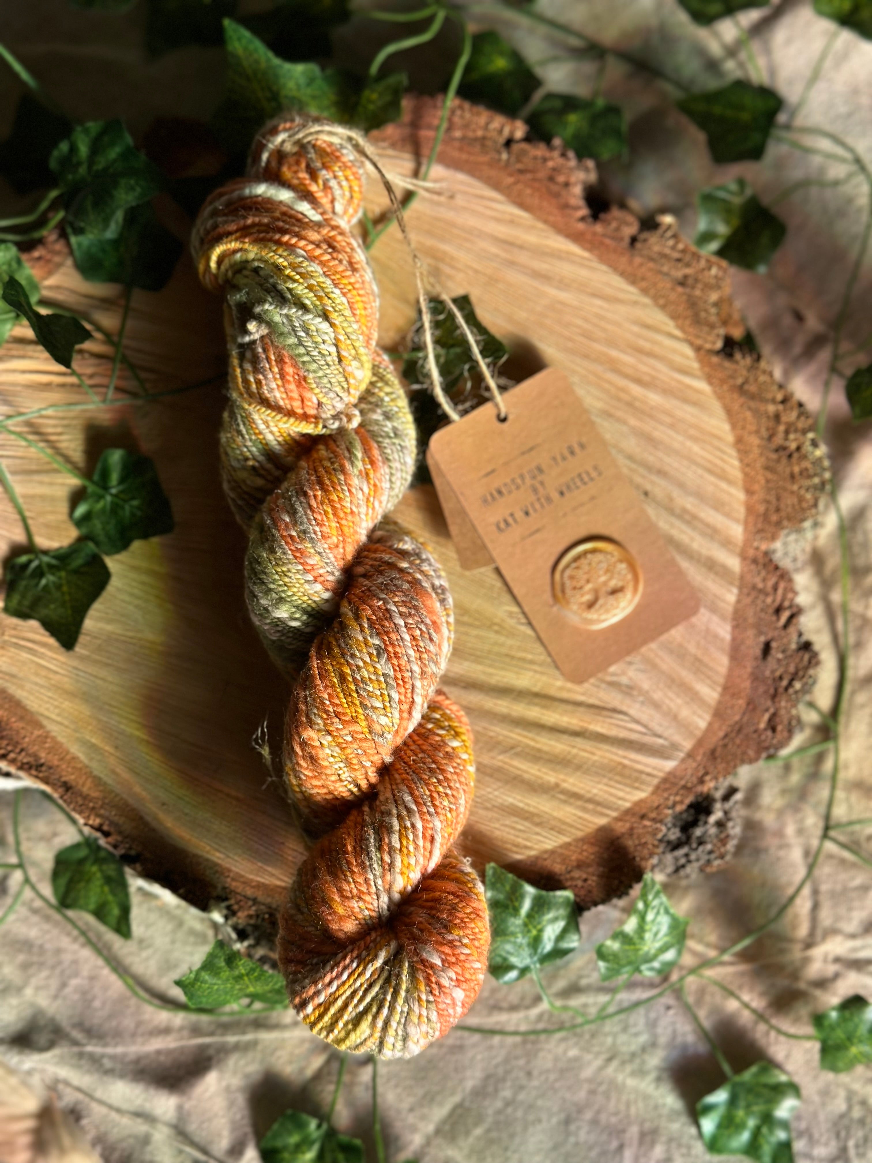 Peach runtz 2- Hand-spun DK yarn