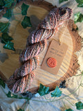 Sunset Sherbet 2 - hand blended hemp inspired Shetland wool yarn