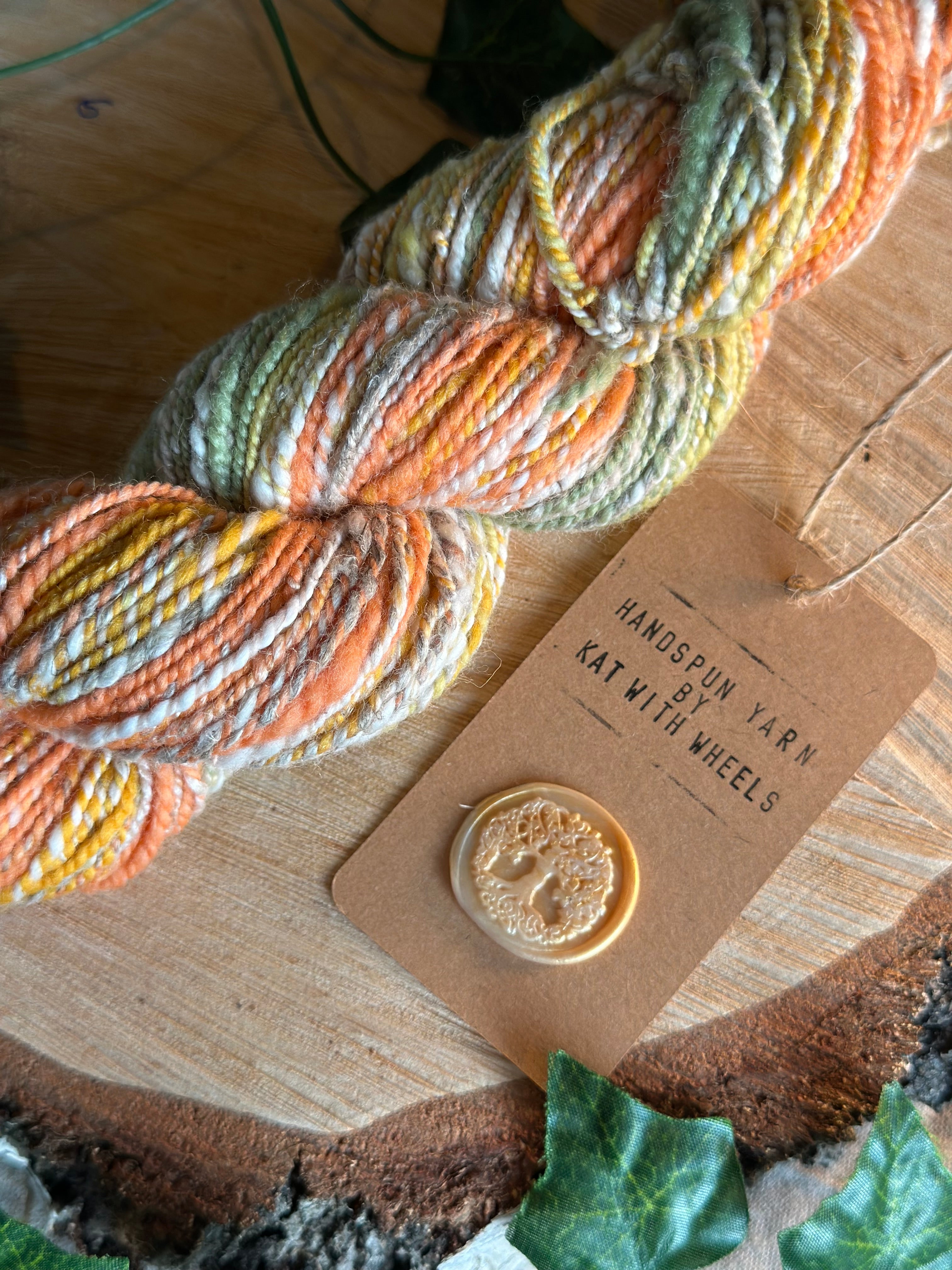 Peach runtz 2- Hand-spun DK yarn