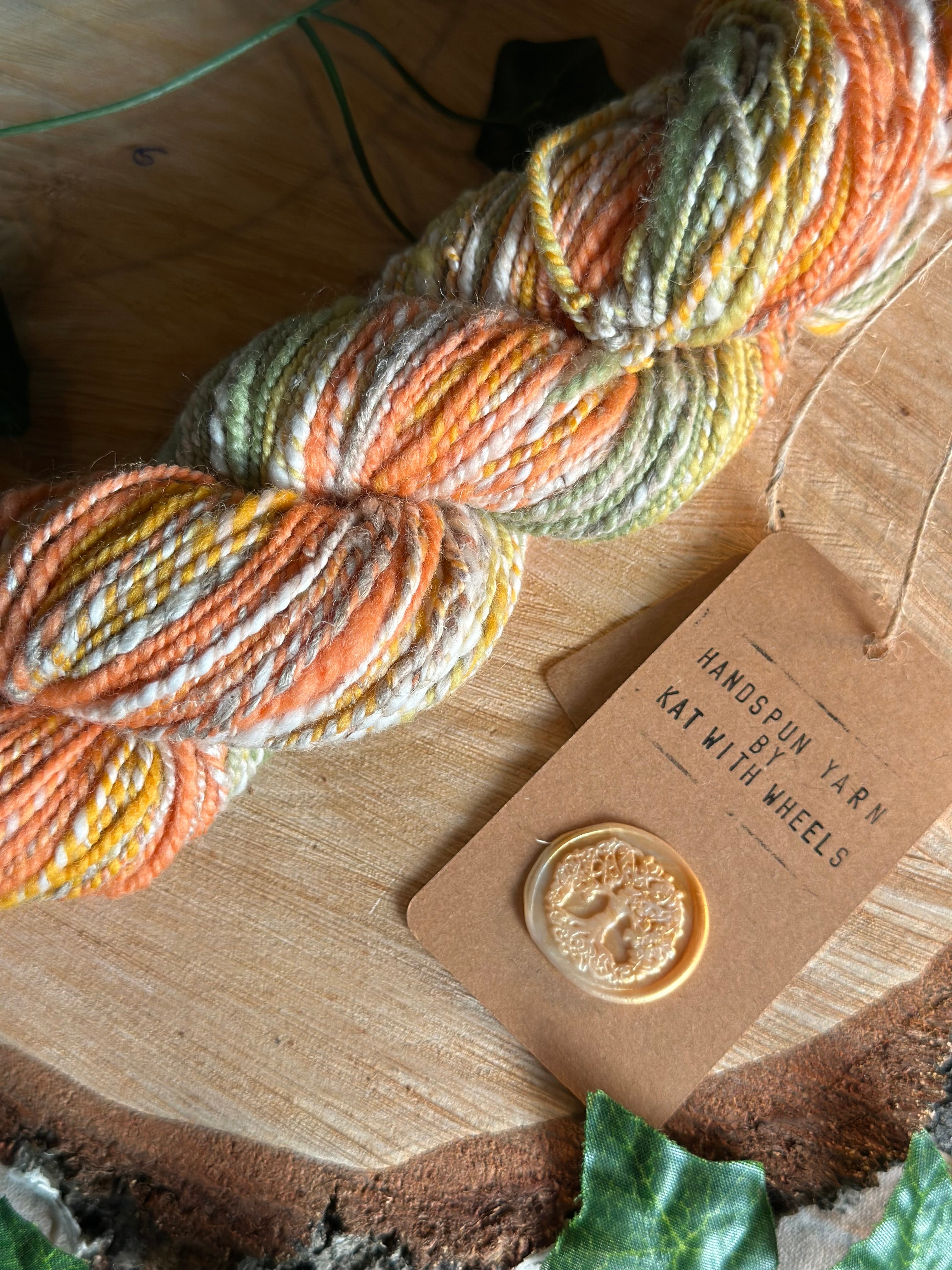 Peach runtz 2- Hand-spun DK yarn