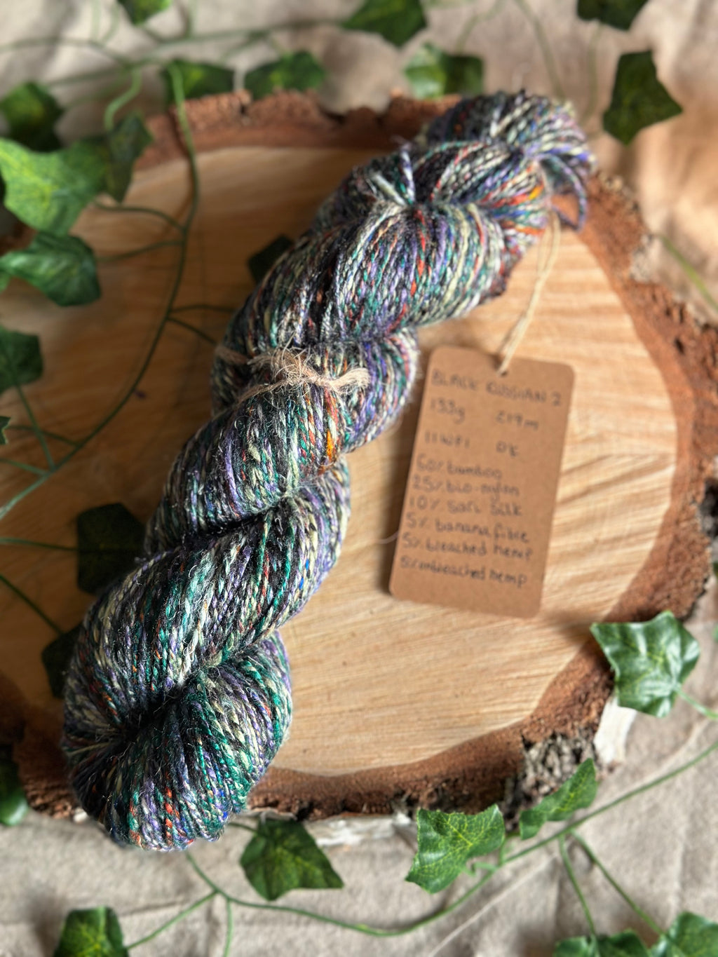 Black Russian 2 - Hand-spun sport yarn