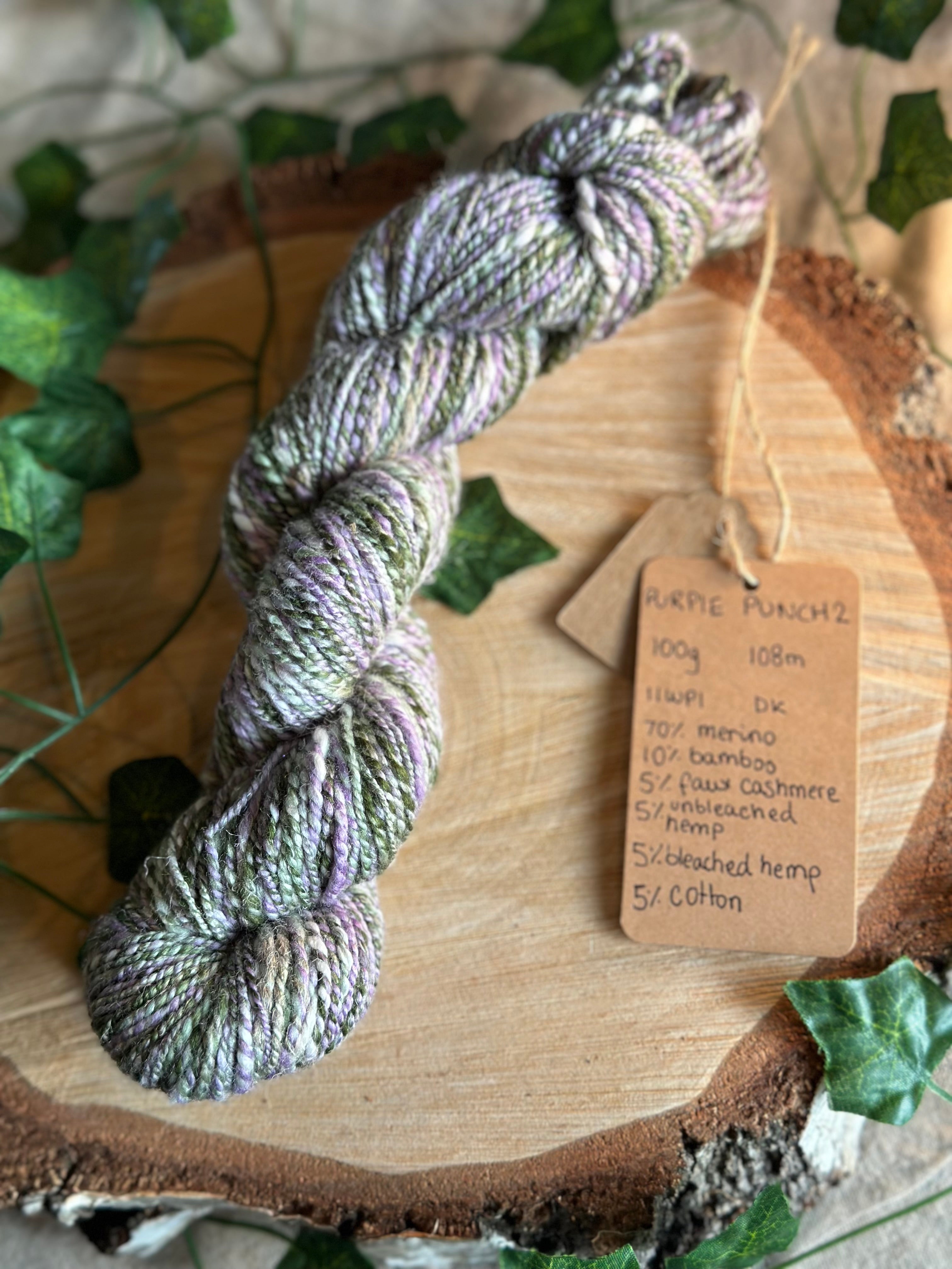 Purple Punch 2 - Hand-spun DK yarn