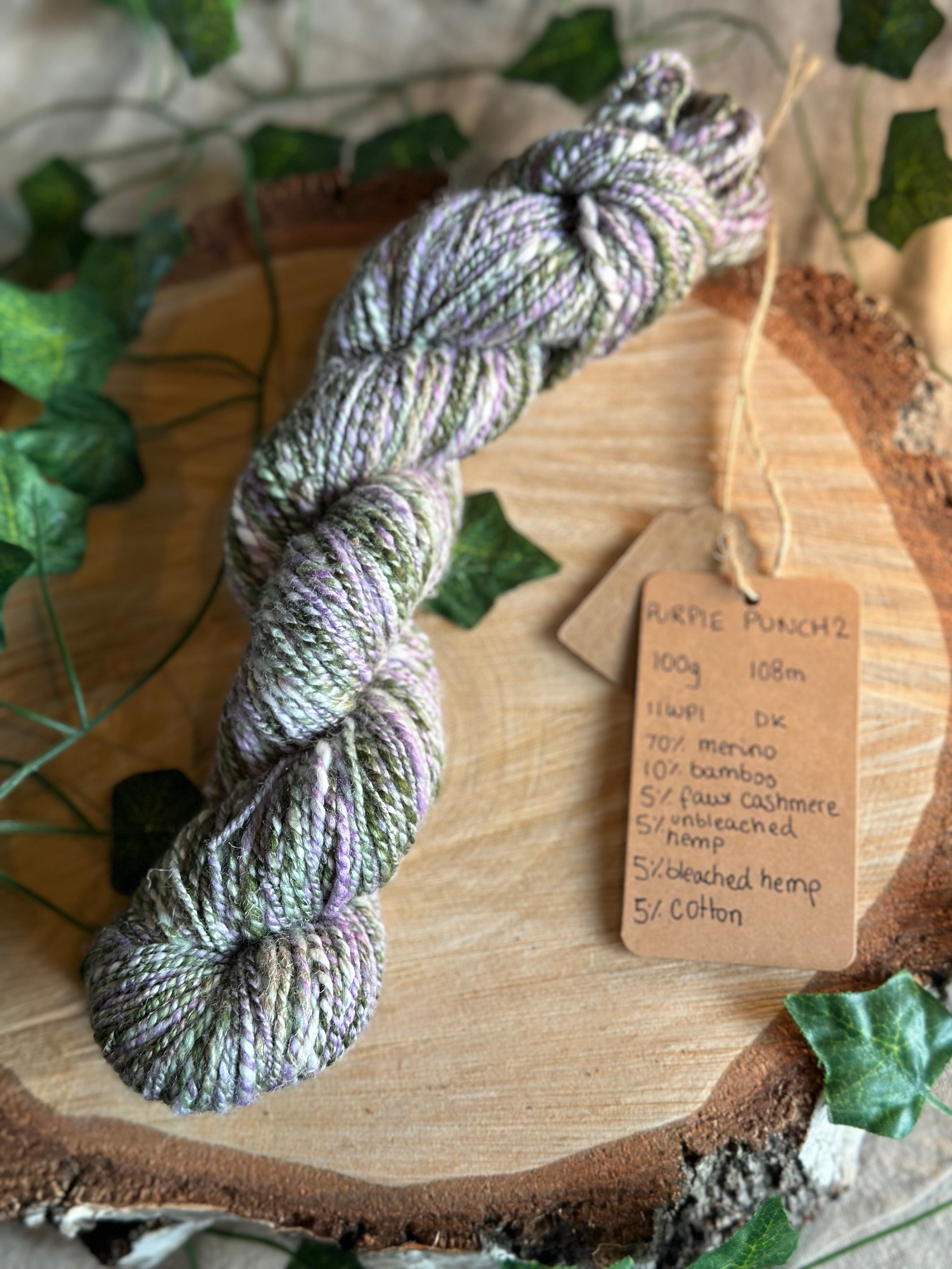 Purple Punch 2 - Hand-spun DK yarn