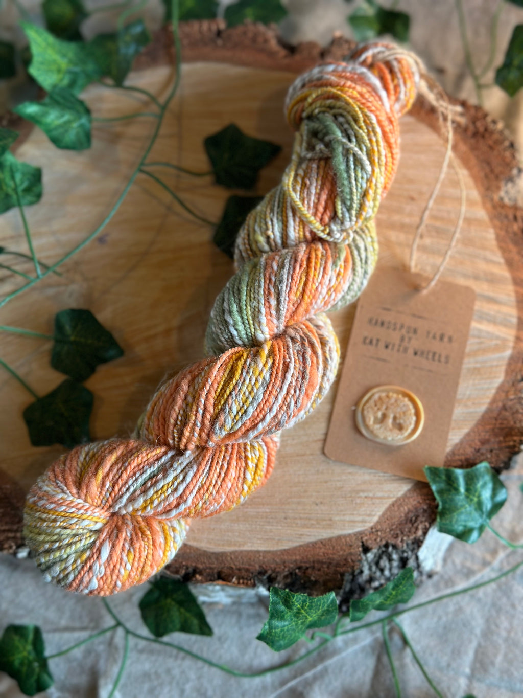 Peach runtz 2- Hand-spun DK yarn
