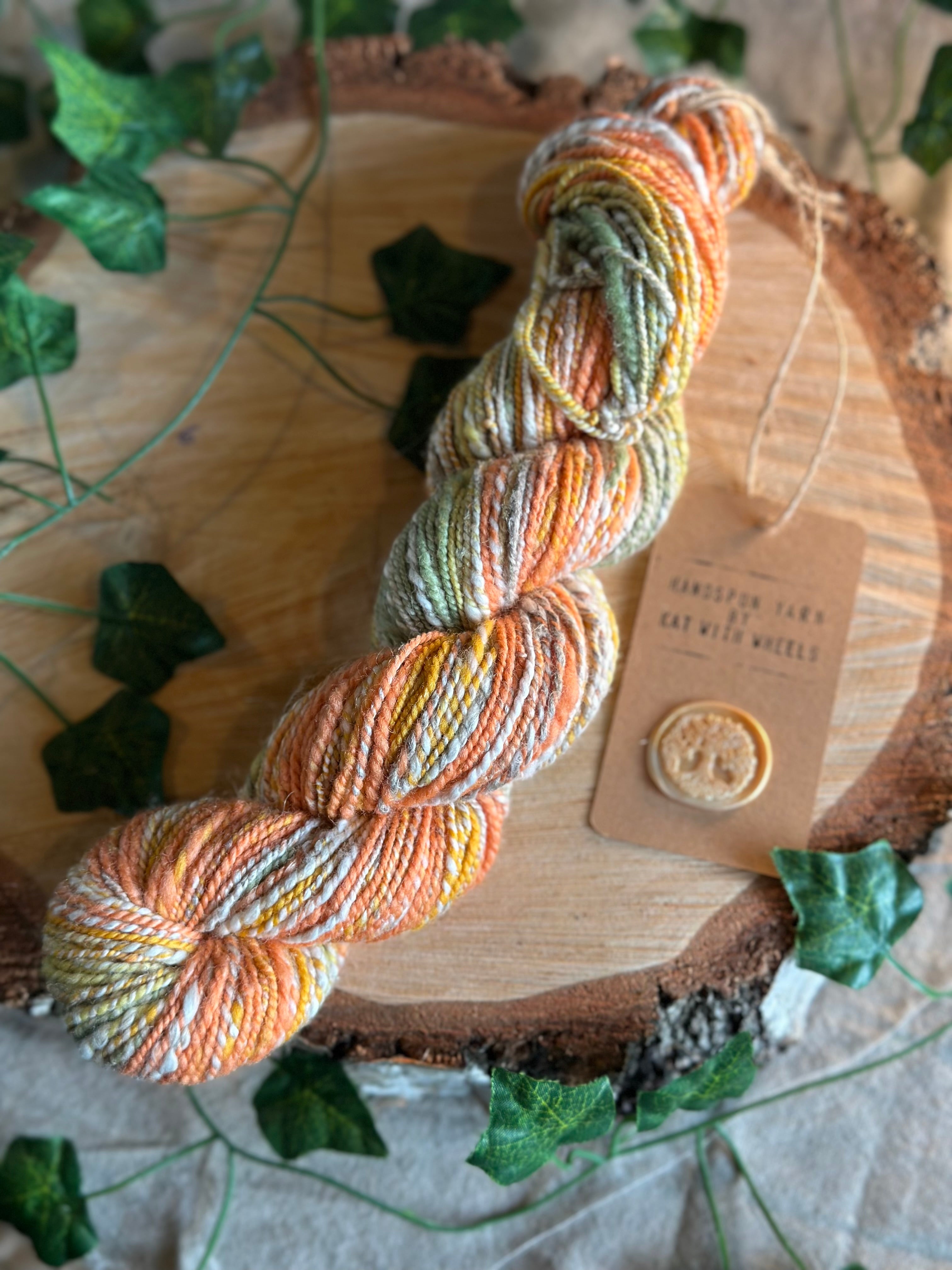 Peach runtz 2- Hand-spun DK yarn
