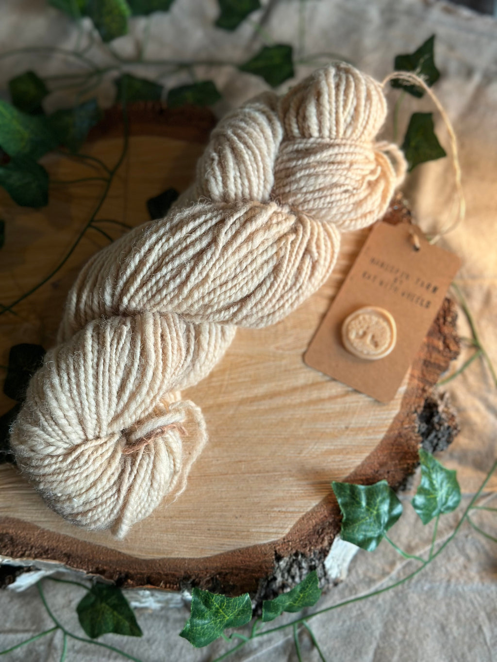 Avocado pit yarn - hand dyed hand spun worsted yarn 100g 135m