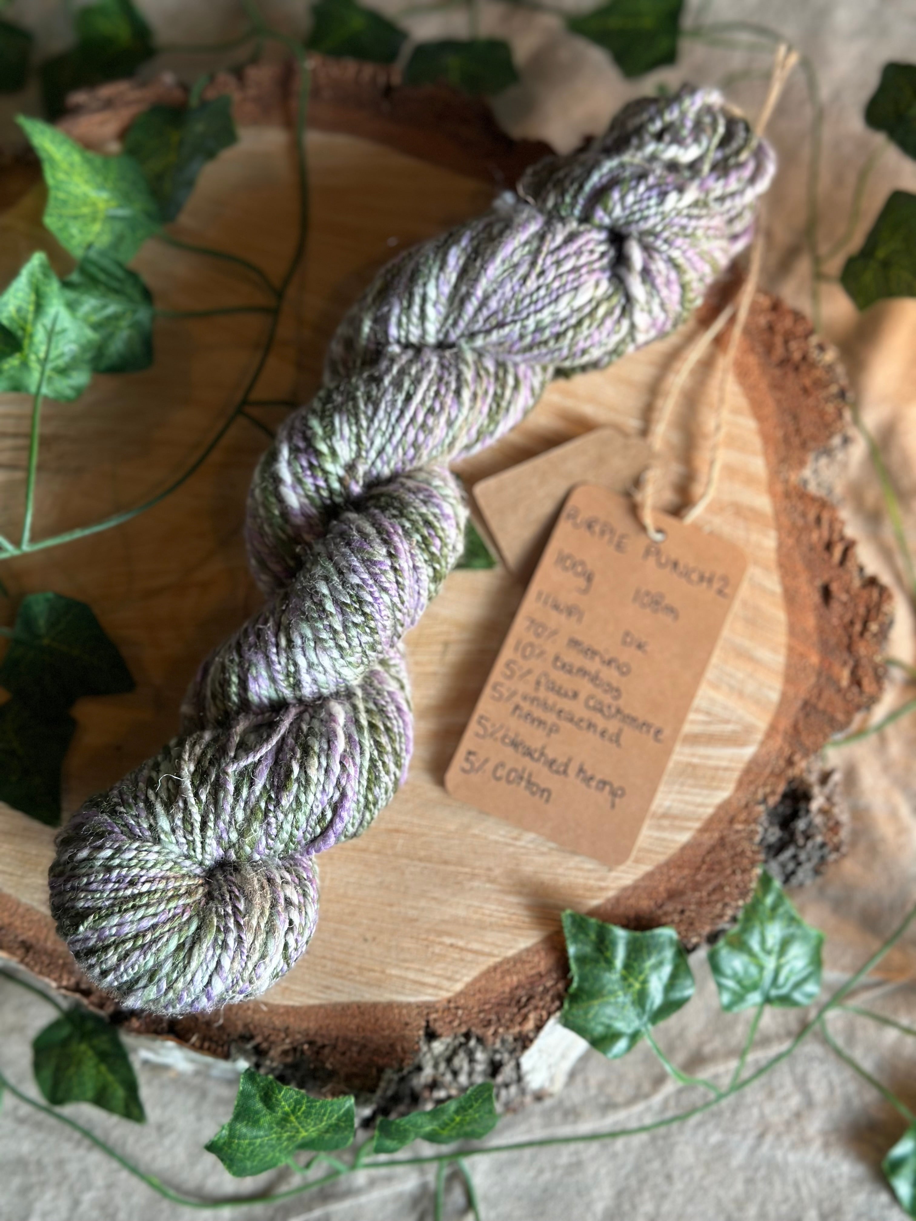 Purple Punch 2 - Hand-spun DK yarn