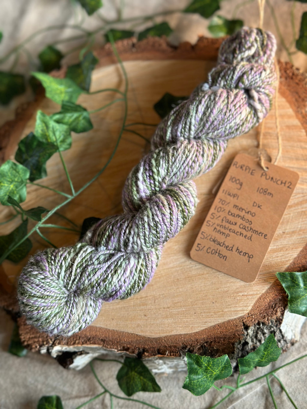 Purple Punch 2 - Hand-spun DK yarn