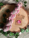 Strawberry Tart 1 - Hand-spun sport yarn