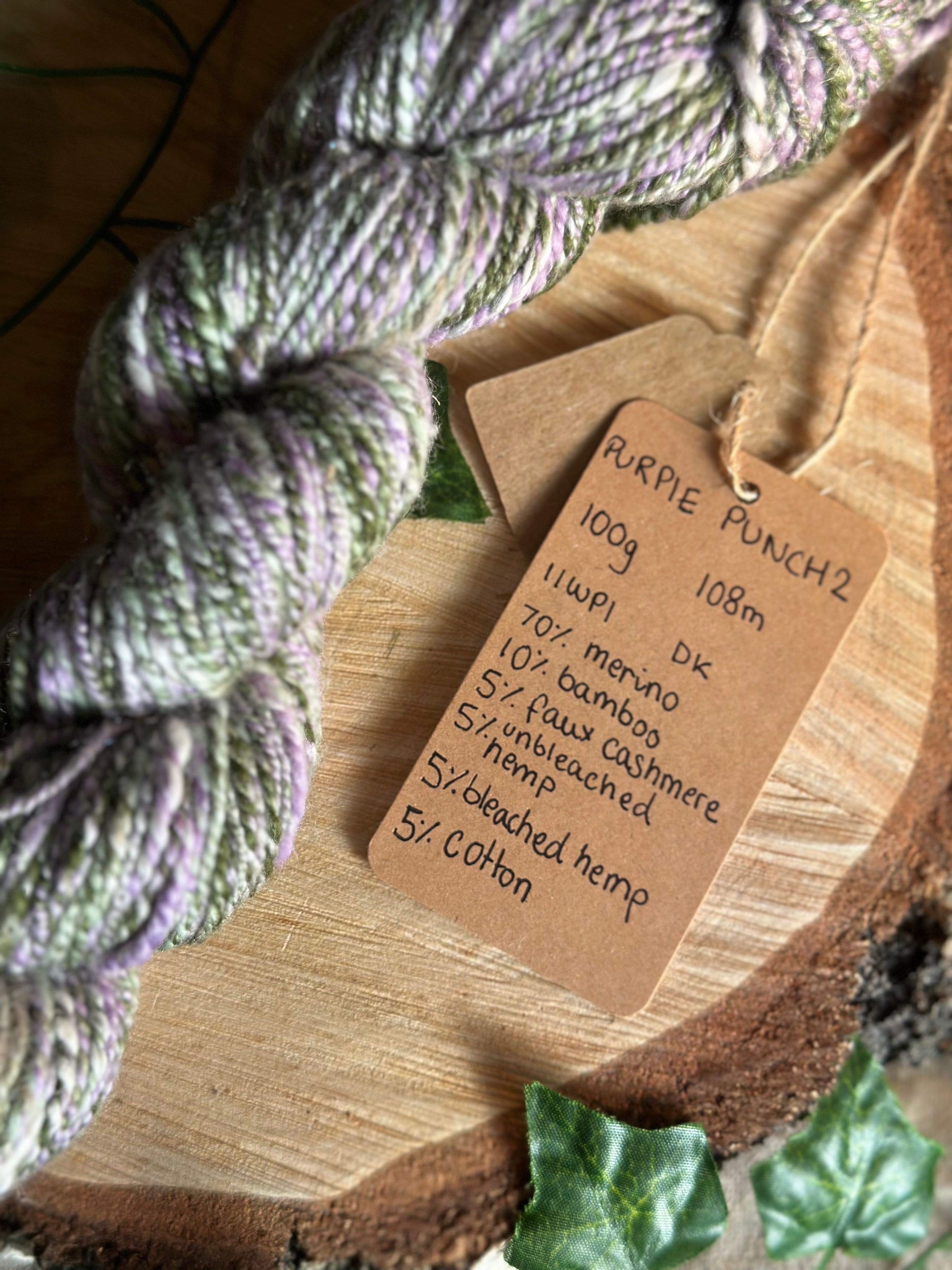Purple Punch 2 - Hand-spun DK yarn