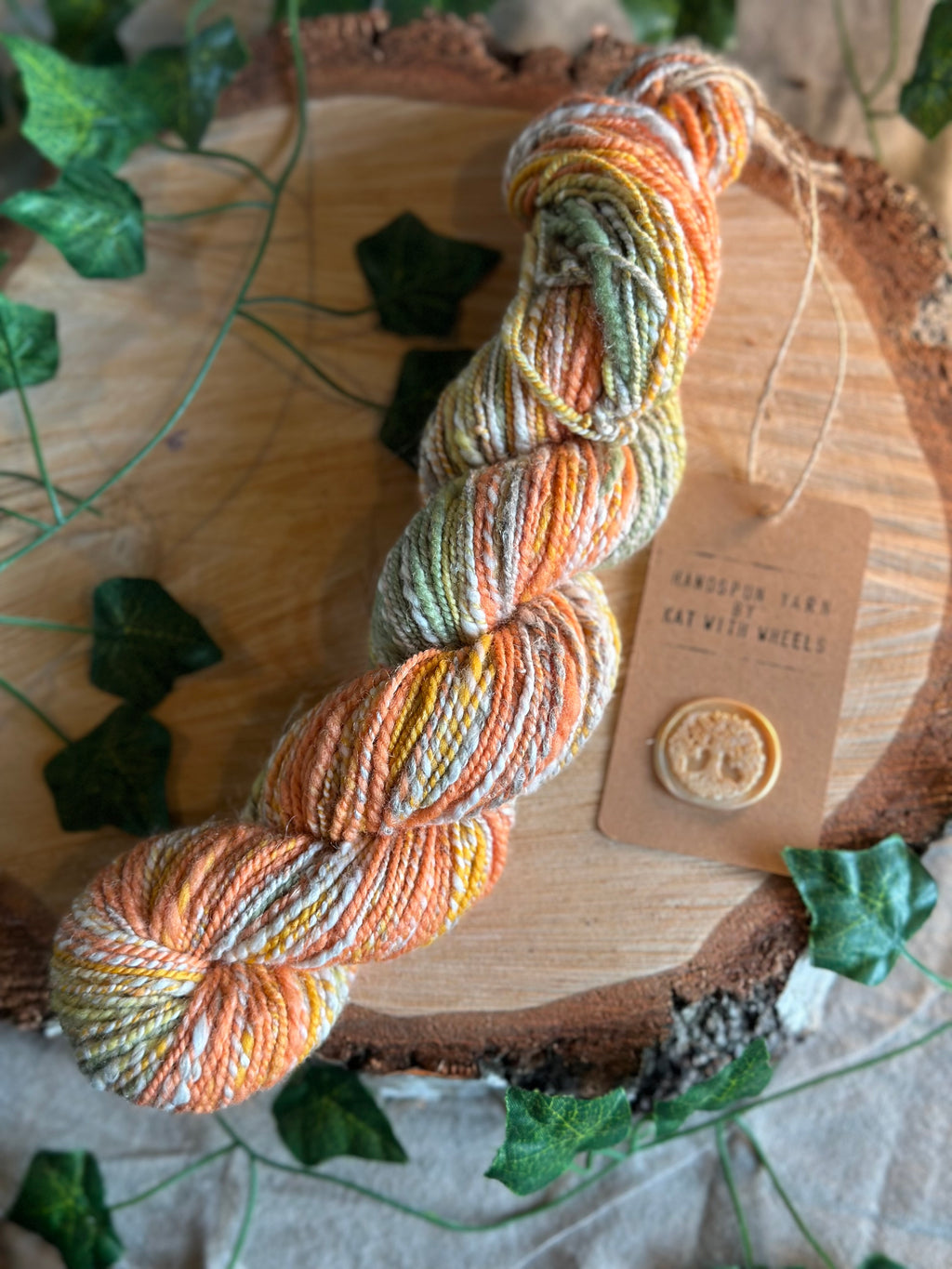 Peach runtz 2- Hand-spun DK yarn