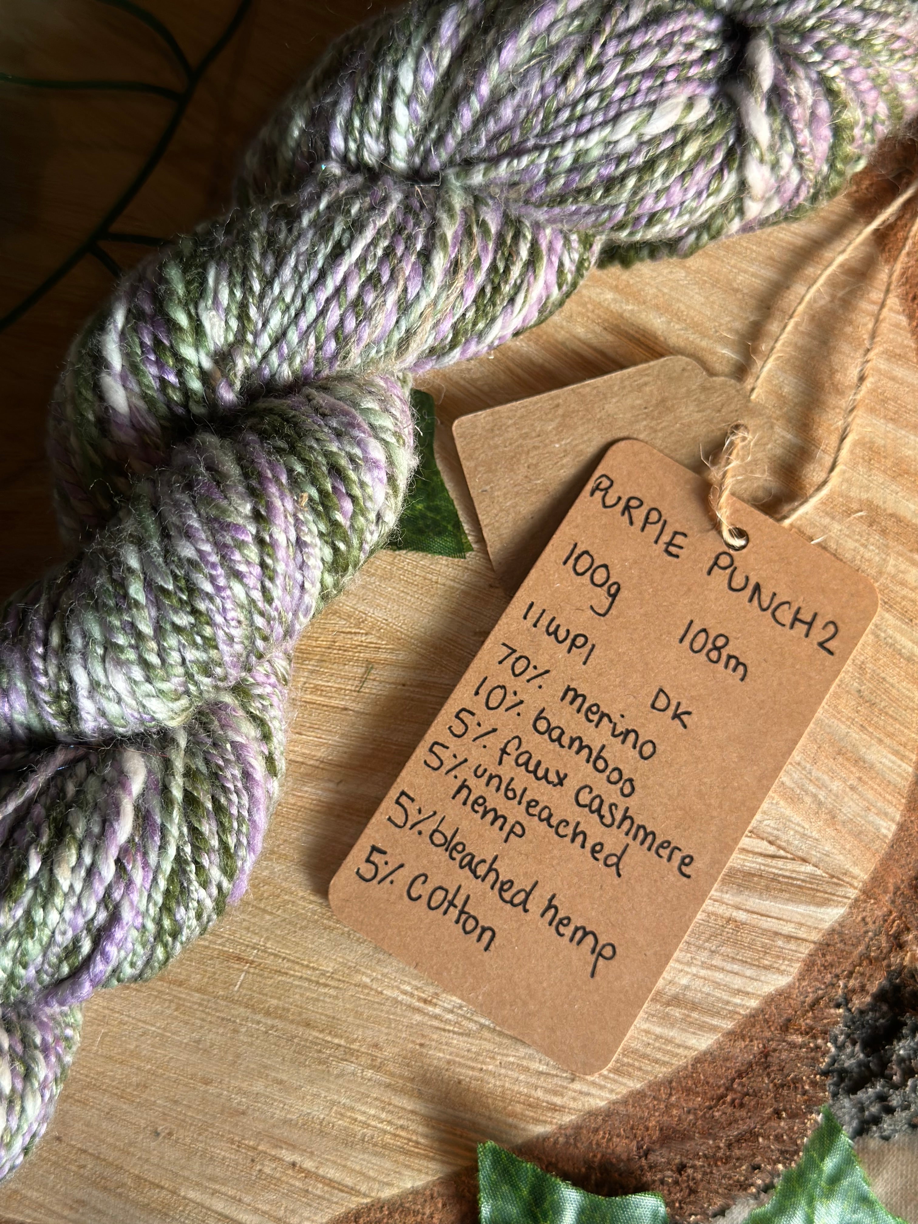 Purple Punch 2 - Hand-spun DK yarn