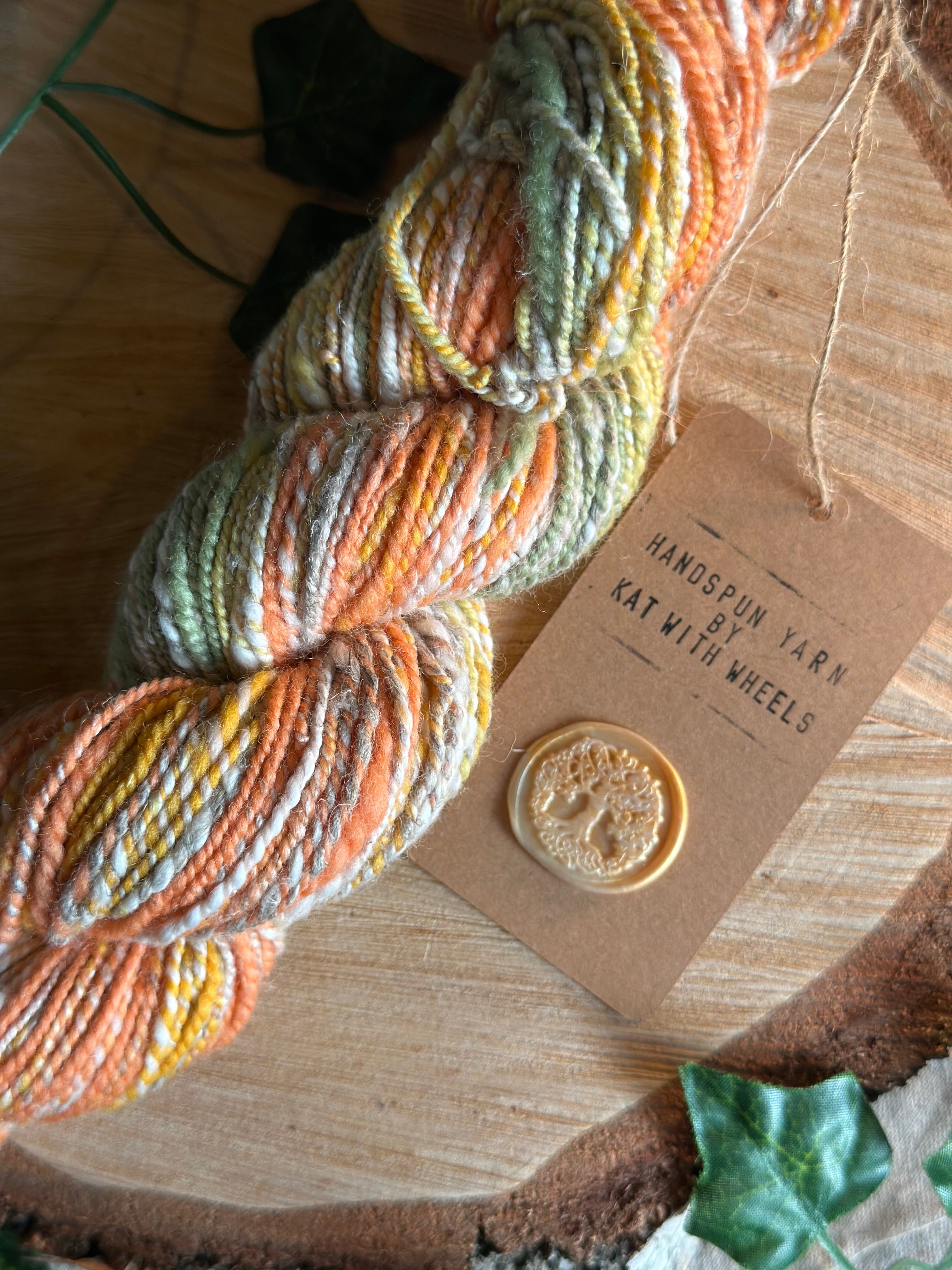 Peach runtz 2- Hand-spun DK yarn