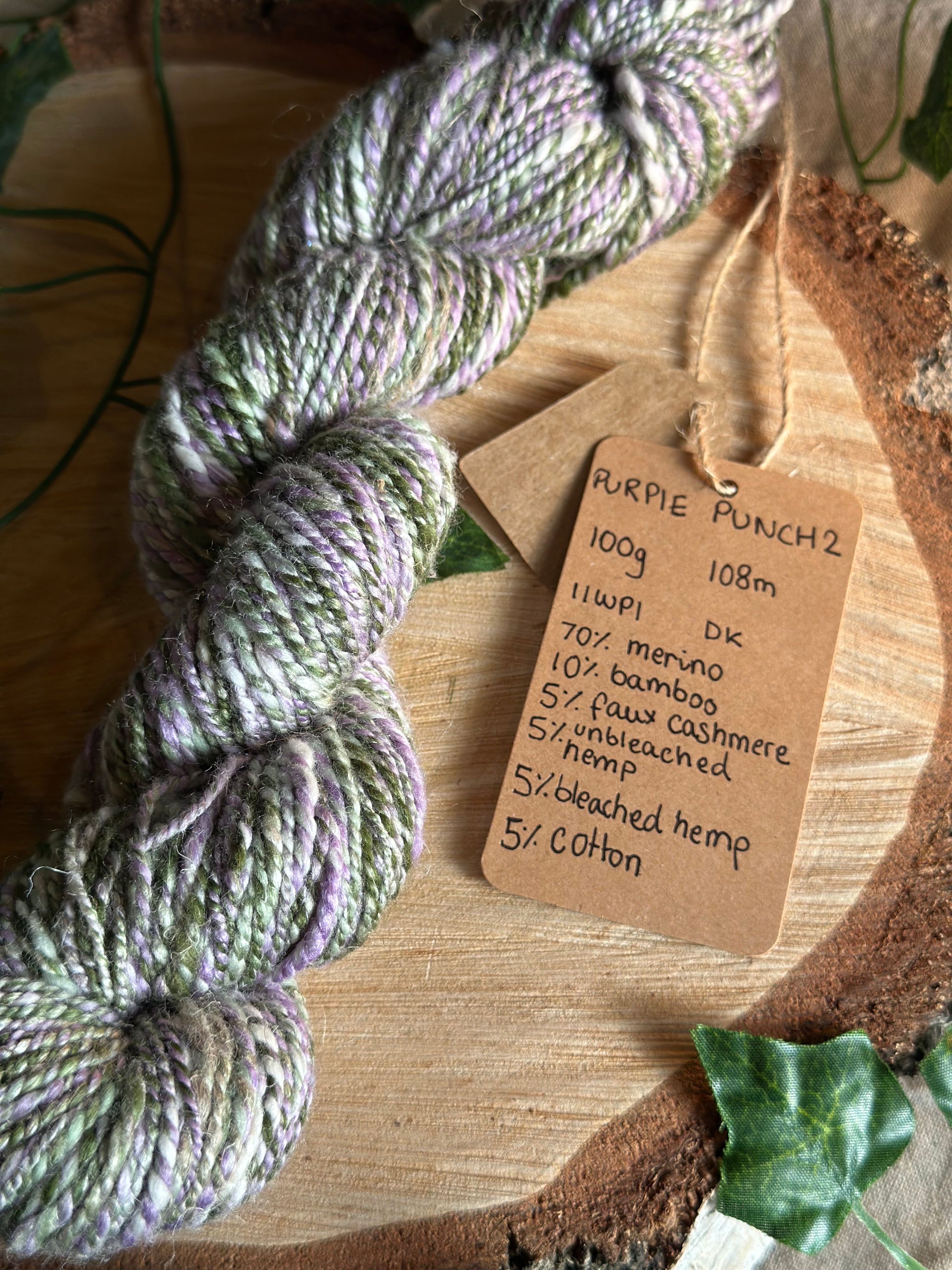 Purple Punch 2 - Hand-spun DK yarn