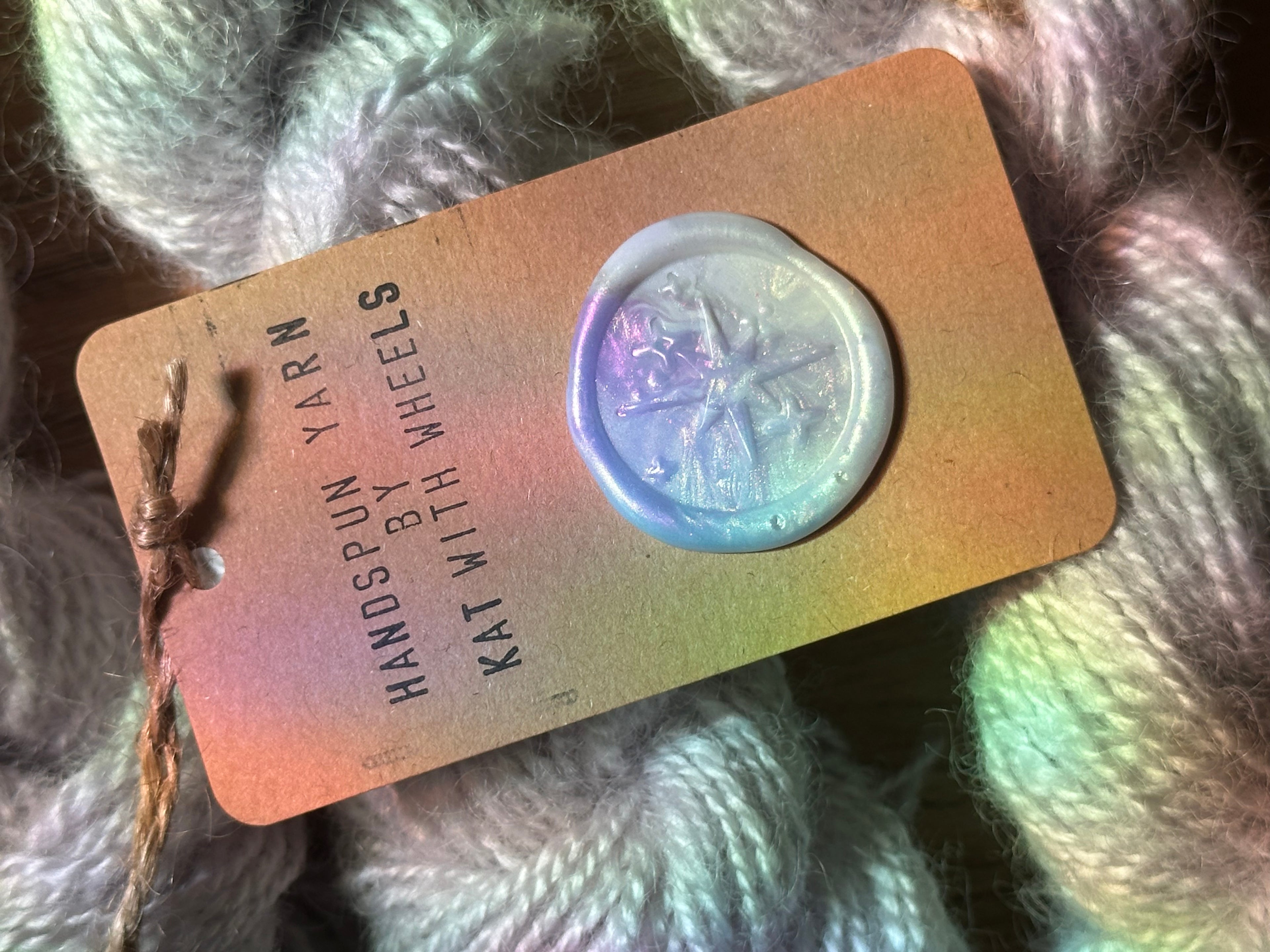 Parma violets light - full batch 211g handspun silver / lilac yarn