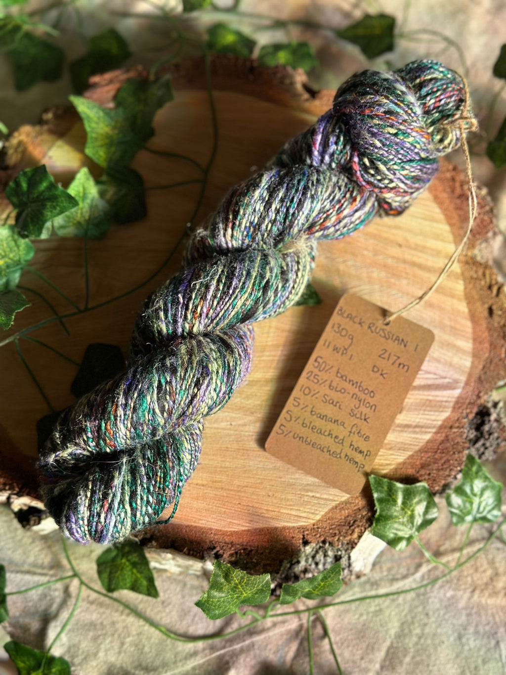 Black Russian 1 - Hand-spun sport yarn