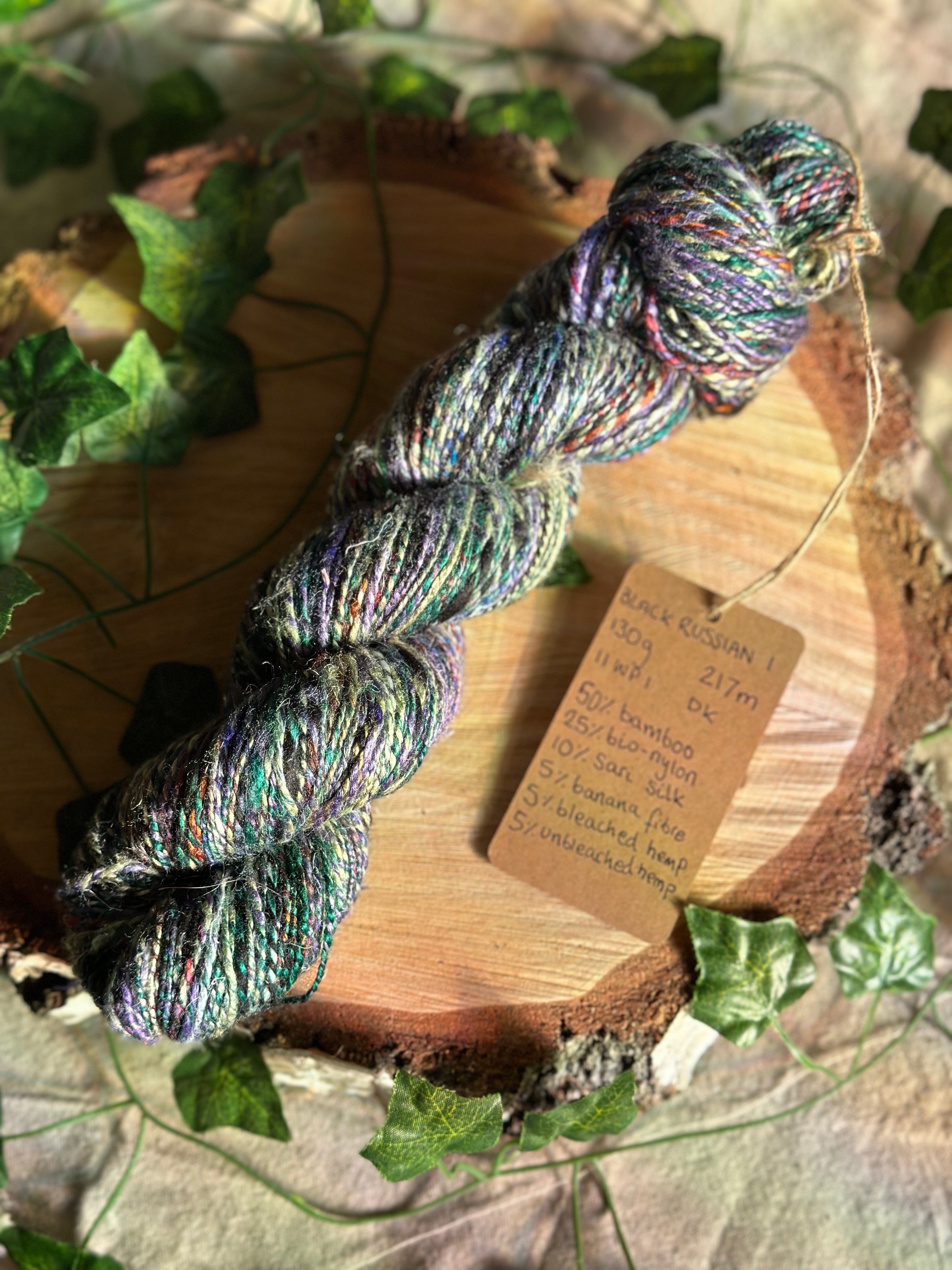 Black Russian 1 - Hand-spun sport yarn