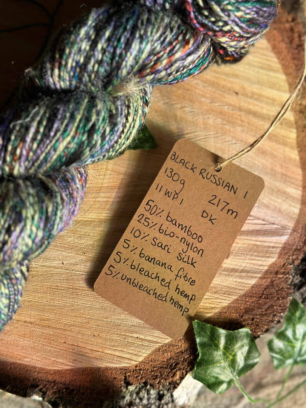 Black Russian 1 - Hand-spun sport yarn
