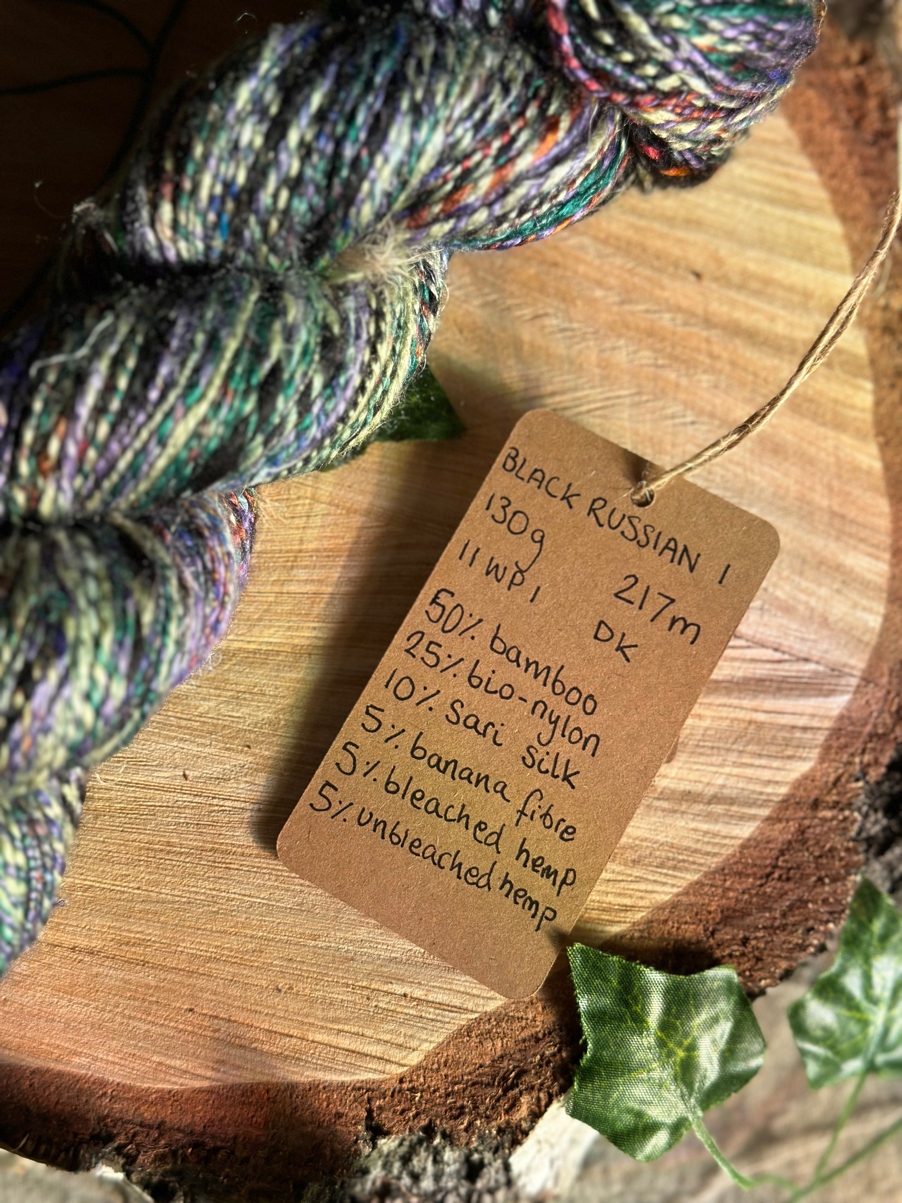 Black Russian 1 - Hand-spun sport yarn