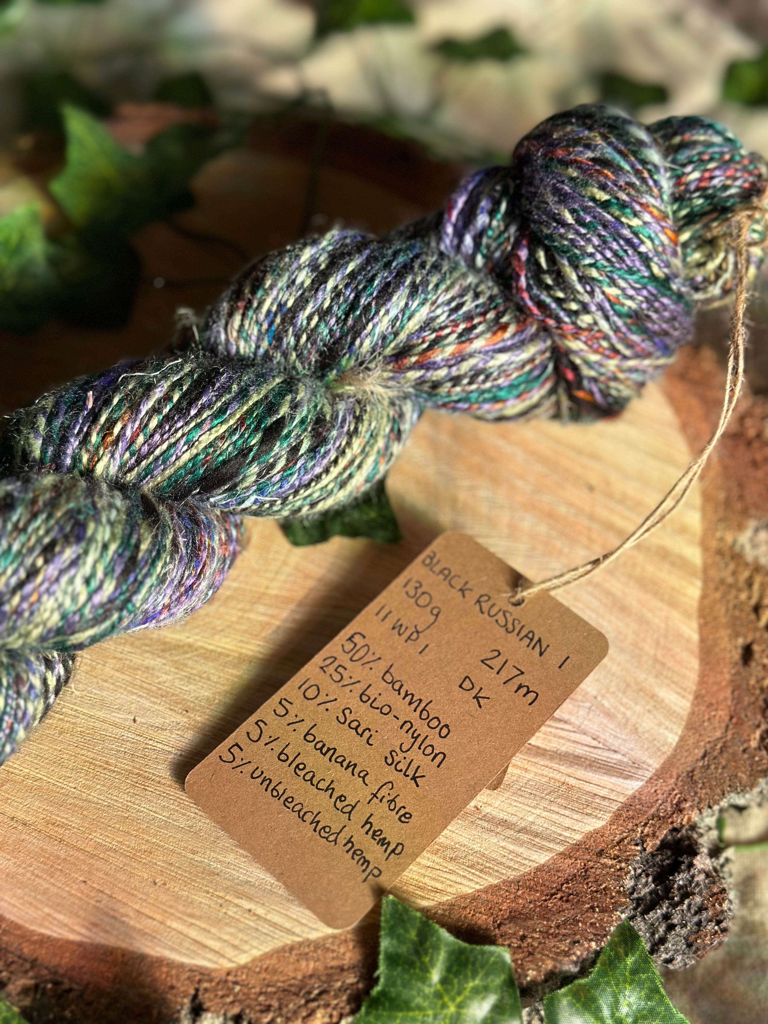 Black Russian 1 - Hand-spun sport yarn